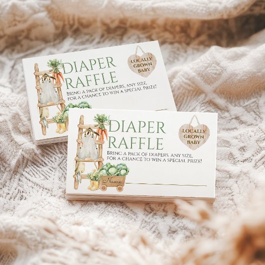 Carte D'accompagnement Ferme cultivée localement Baby shower rustique cou