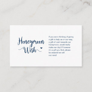 Carte D'accompagnement Ferme Russe, Bleu de la Marine, Souhait de lune de