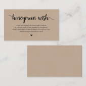 Carte D'accompagnement Ferme Rustique Brown Kraft, Voyage de lune de miel (Devant / Derrière)