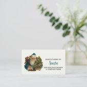 Carte D'accompagnement Festive - Blue Père Noël - Billet boisson (Debout devant)