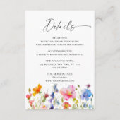 Carte D'accompagnement Festive Bright Watercolor Flowers Détails (Devant)