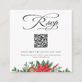 Carte D'accompagnement Festive de verdure QR Code site Mariage RSVP (Devant)