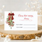 Carte D'accompagnement Festive Mistletoe Guess how many kisses