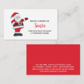 Carte D'accompagnement Festive - Santa Claus - Billet boisson (Devant / Derrière)