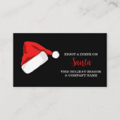 Carte D'accompagnement Festive - Santa Hat - Billet boisson (Devant)