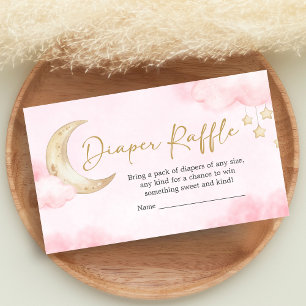 Carte D'accompagnement Fête Baby Shower Lange de Bébé Rose Fonce sur la L