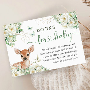 Carte D'accompagnement Fête bébé Oh Deer Livres verts pour bébé