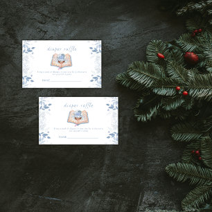 Carte D'accompagnement Fête bébé Shower Boule de neige florale d'hiver