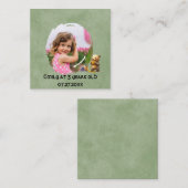 Carte D'accompagnement Fête d'anniversaire de l'ours de miel (Devant / Derrière)