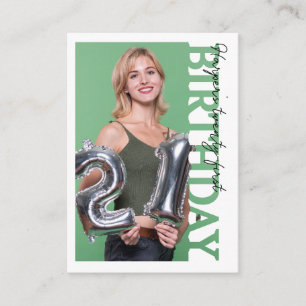 Carte D'accompagnement Fête de 21 ans Photo soirée étudiante