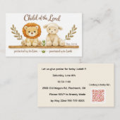 Carte D'accompagnement fête de bébé (Devant / Derrière)