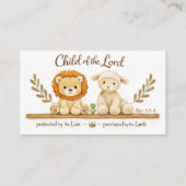 Carte D'accompagnement fête de bébé (Devant)