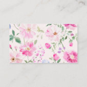 Carte D'accompagnement Fête de bébé à l'arche florale rose pastel Tirage  (Dos)