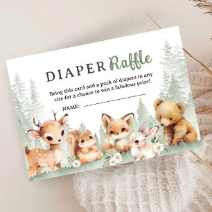 Carte D'accompagnement Fête de Bébé Aventure Garçon Woodland Tirage au So