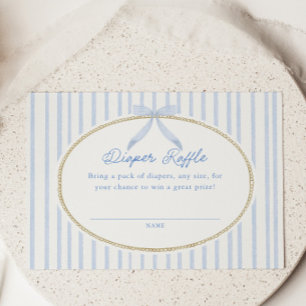 Carte D'accompagnement Fête de Bébé Baby Shower au Thème Cottage Bleu Tir