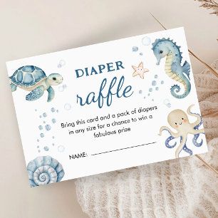 Carte D'accompagnement Fête de Bébé Baleine Garçon Fête de Bébé Tombola d