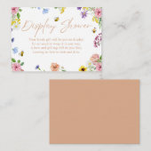 Carte D'accompagnement Fête de Bébé Fille Douce comme peut l'être une Abe (Devant / Derrière)