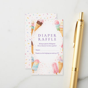 Carte D'accompagnement Fête de Bébé Glace Douce Cadeau Diaper Tirage au S