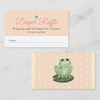 Carte D'accompagnement Fête de Bébé Grenouille Rose Fantaisiste Tirage au