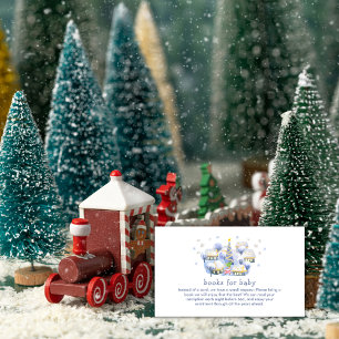Carte D'accompagnement Fête de bébé Livres Il Faut Un Village Hiver Neige