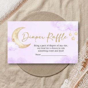 Carte D'accompagnement Fête de Bébé Lune Diaper Raffle