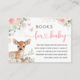 Carte D'accompagnement Fête de bébé Oh Deer Livres pour bébé fille