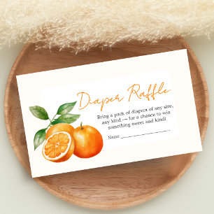 Carte D'accompagnement Fête de Bébé Orange Little Cutie Tirage au Sort de