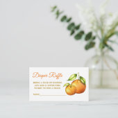 Carte D'accompagnement Fête de bébé Oranges à l'aquarelle Tirage au sort  (Debout devant)