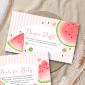 Carte D'accompagnement Fête de Bébé Pastèque Tirage au Sort des Couches