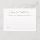 Carte D'accompagnement Fête de bébé Simple Script Traditions familiales (Devant)