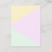 Carte D'accompagnement Fête de bienvenue de mariage géométrique pastel as (Dos)