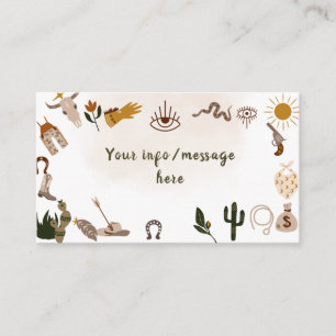 Carte D'accompagnement Fête de cow-boy du rodéo Wild West