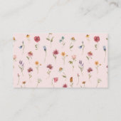 Carte D'accompagnement Fête de jardin de fleurs sauvages aquarelle  (Dos)