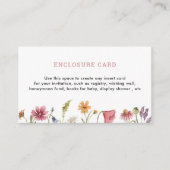 Carte D'accompagnement Fête de jardin de fleurs sauvages aquarelle  (Devant)