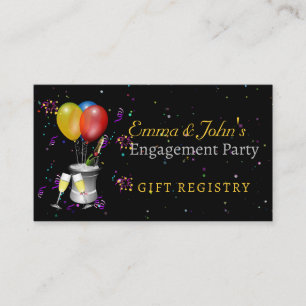 Carte D'accompagnement Fête de la partie d'engagement Bubbly Cadeau Regis