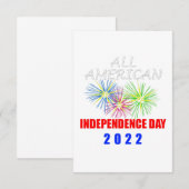 Carte D'accompagnement Fête de l'Indépendance américaine 2022 (Devant / Derrière)
