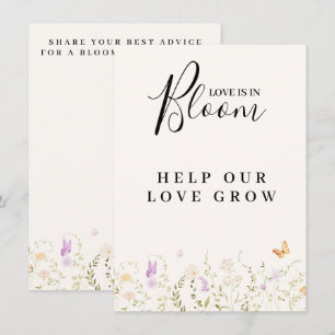 Carte D'accompagnement Fête de mariage aquarelle florale Love Is In Bloom