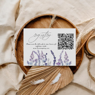 Carte D'accompagnement Fête de mariage champêtre Floral Wildflower