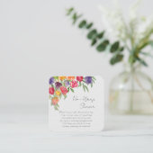 Carte D'accompagnement Fête de Mariage Fleurs de Tulipes et Verdure Brill (Debout devant)