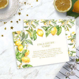 Carte D'accompagnement Fête de mariage floral au citron