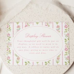 Carte D'accompagnement Fête de mariage grandmillennial à fleurs roses