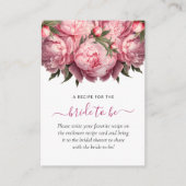 Carte D'accompagnement Fête de mariage Pink Peonies (Devant)