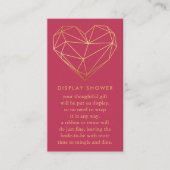 Carte D'accompagnement Fête de mariage Saint-Valentin Cœur Géométrique (Devant)