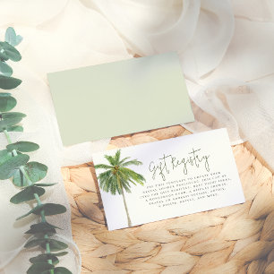 Carte D'accompagnement Fête de mariage tropical bohème aux palmiers