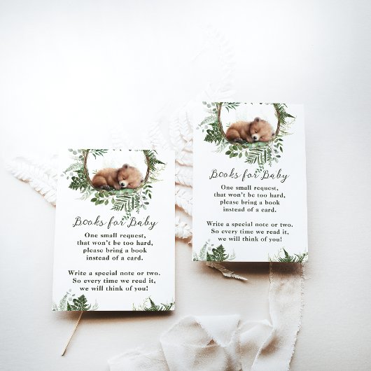 Carte D'accompagnement Fête de naissance bébé garçon champignon forestier