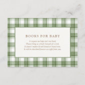 Carte D'accompagnement Fête de naissance classique vert gingham neutre (Devant)