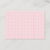 Carte D'accompagnement Fête de naissance de bébé fille rose chaton parfai (Dos)