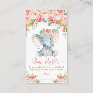 Carte D'accompagnement Fête de Naissance d'Éléphant Arc-en-ciel Ruban Tir