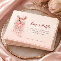 Fête de naissance Faon à l'aquarelle rose (Bébé Fi