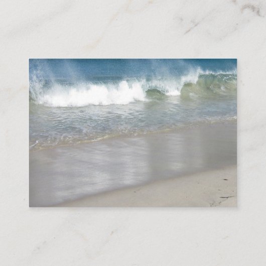 Carte D'accompagnement Fête de plage avec fleurs blanches et perles (Dos)